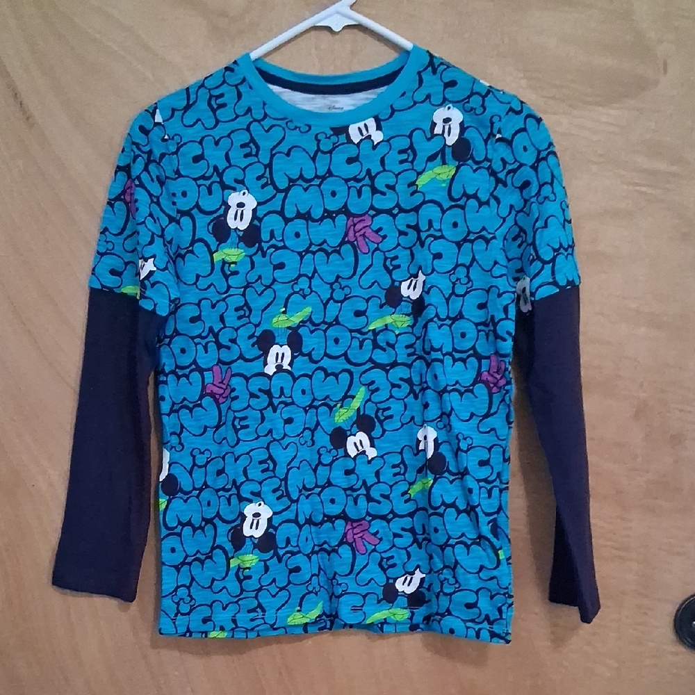 Disney Teal and Navy Mickey Mouse Shirt